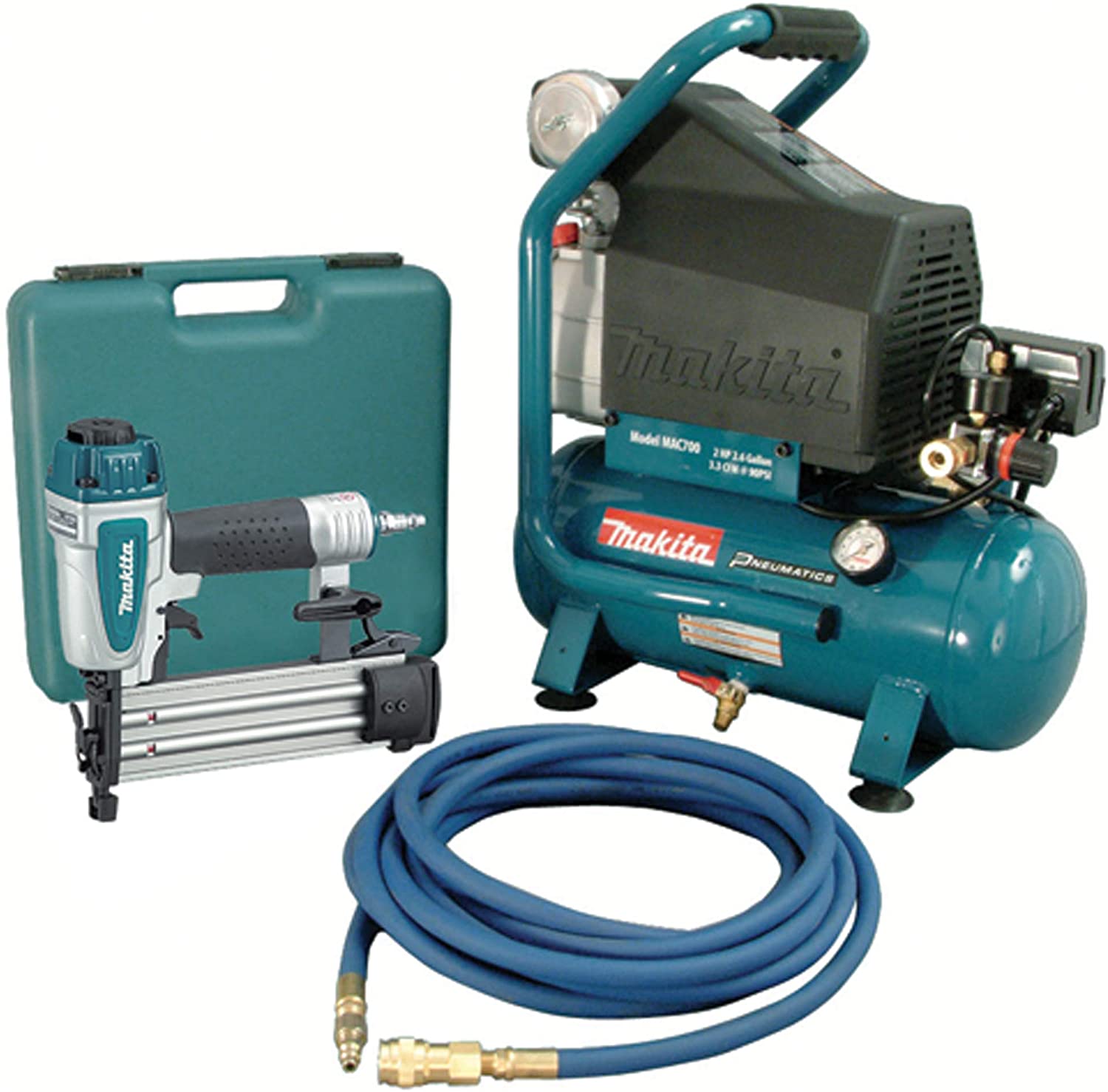 Makita MAC700-KIT3, 2 HP Air Compressor / Brad Nailer (AF505) Combo Kit