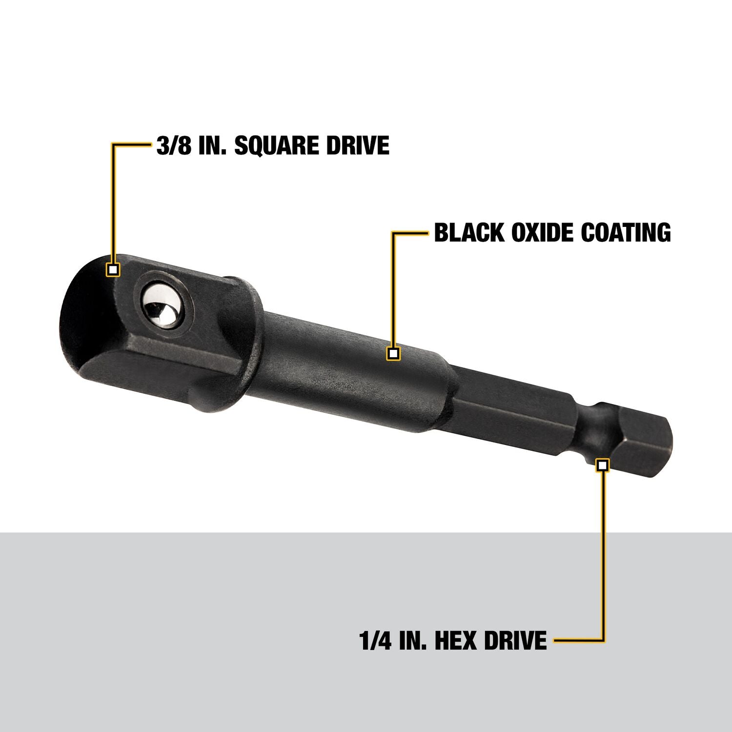 DEWALT DW2547IR, 1/4'' to 1/2'' IMPACT READY SOCKET ADAPTER