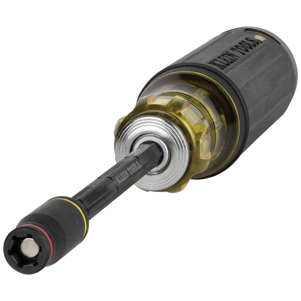 Klein Tools 32304, 14-in-1 HVAC Adjustable-Length Impact Screwdriver with Flip Socket