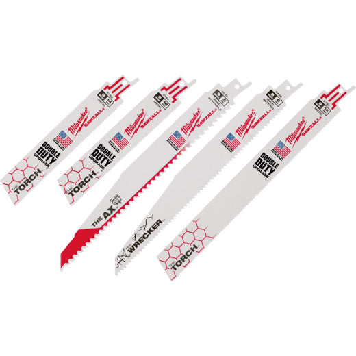 Milwaukee 49-22-1105, 5 pc Demolition SAWZALL Blade Set