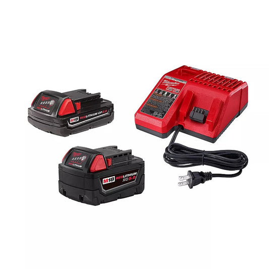 Milwaukee 48-59-1852C, M18 REDLITHIUM XC System Starter Kit (5.0 Ah + 2.0Ah)