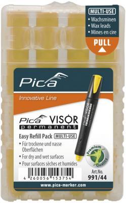 Pica 991/44, VISOR Permanent Refills (Yellow 4/pkg)