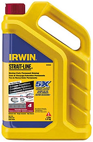 Irwin 4935525, Strait-Line Permanent Staining Chalk, Crimson Red (4 lbs)