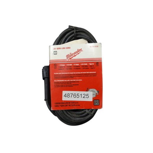 Milwaukee 48-76-5125, 25' QUIK-LOK Cord 2-Wire