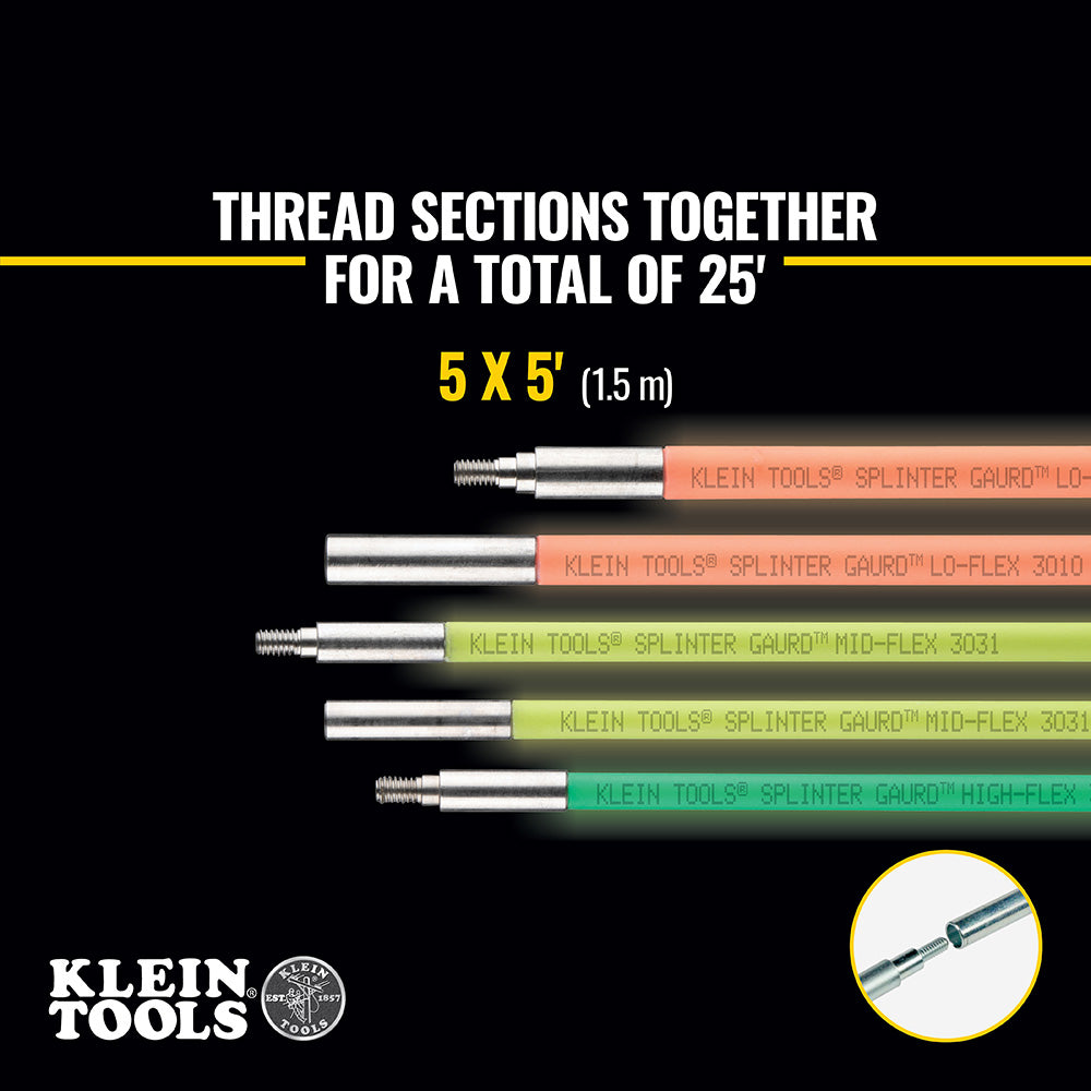 Klein Tools 50254, Multi Flex Glow Rod Set, 25-Foot