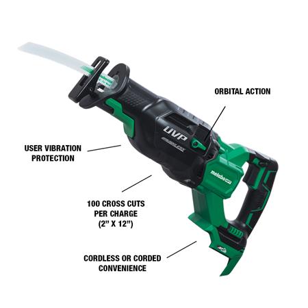 Metabo HPT CR36DAQ4M, MultiVolt™ 36V Cordless Reciprocating Saw (Tool Body Only)