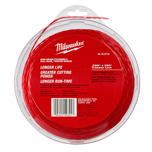 Milwaukee 49-16-2713, .095" x 250' Trimmer Line