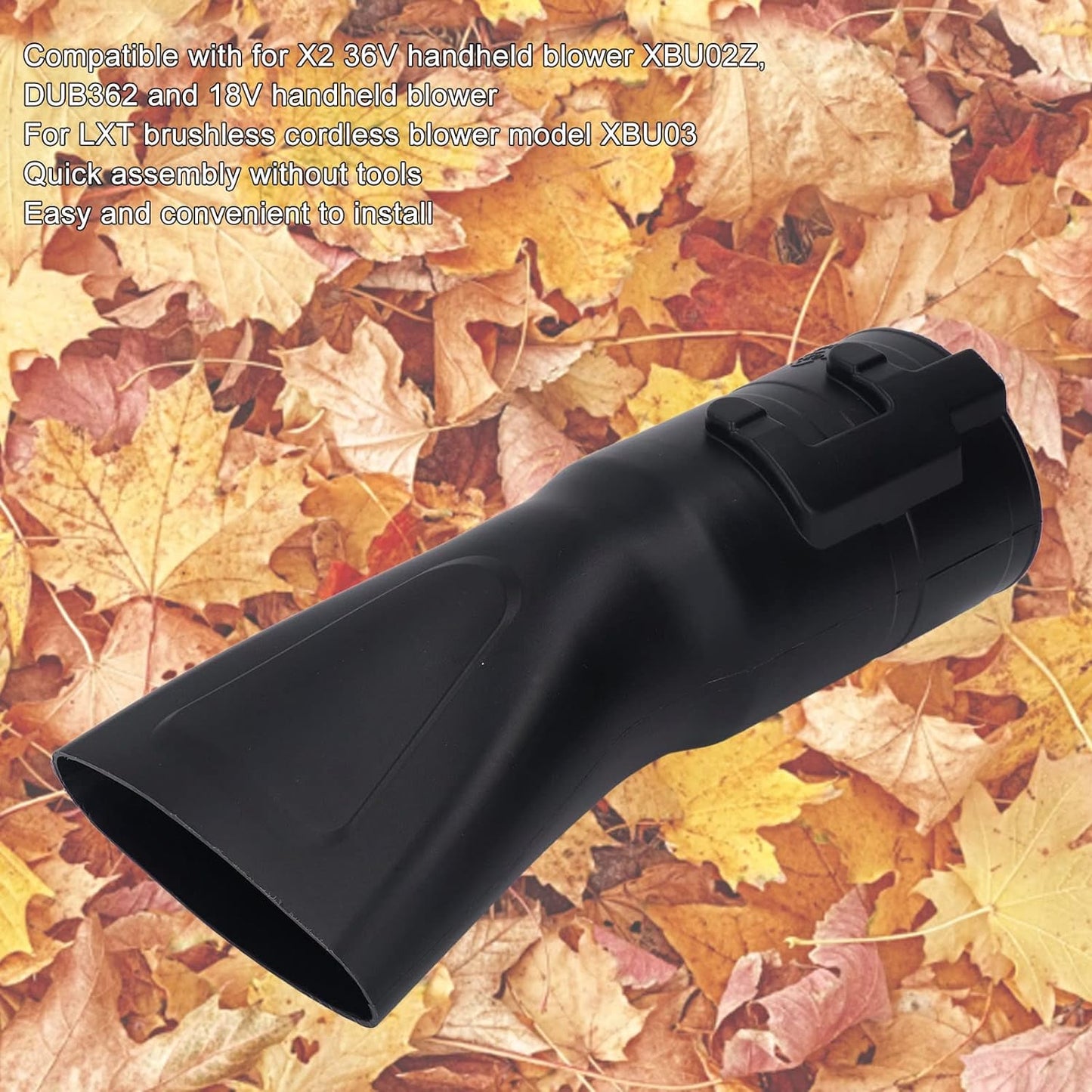 Makita 197889-6, 1 Click Installation Efficient Blower Flat End Nozzle for Wet Leaves