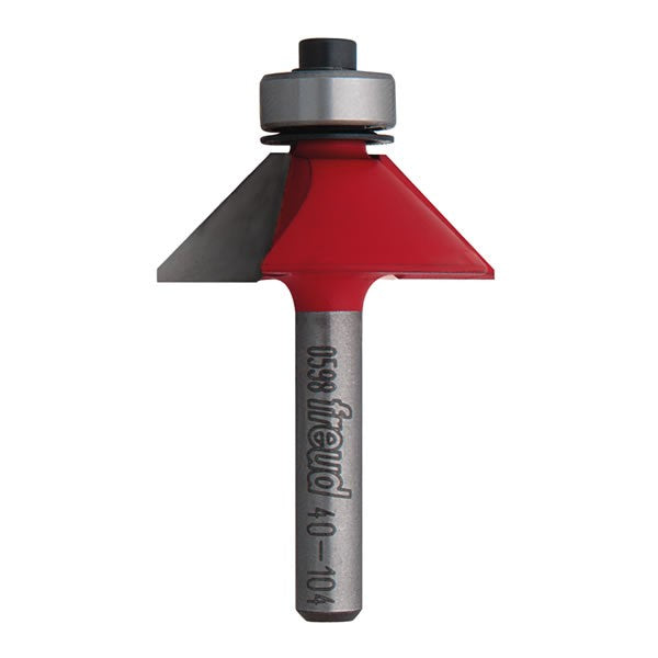 Freud 40-104, Carbide Router Bit - 1-11/32" x 2-3/16" Chamfer Bit (1/2" Carbide Height)