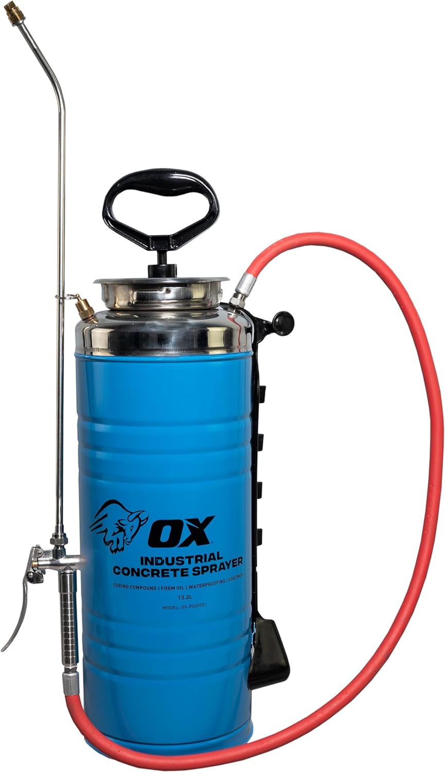 OX Tools OX-P045701, 13.2L CONCRETE SPRAYER – STAINLESS STEEL TANK & EPDM SEAL