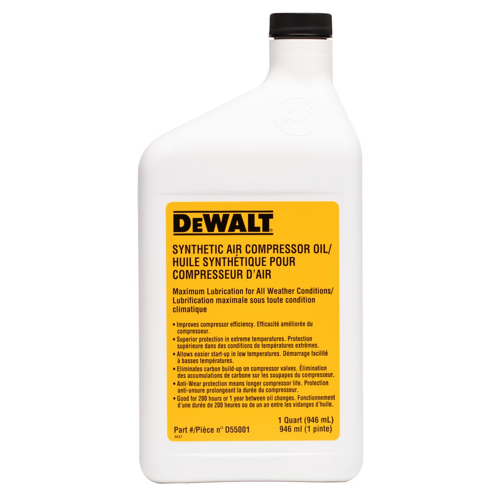 DEWALT D55001, Compressor Oil -Synthetic 1 Quart