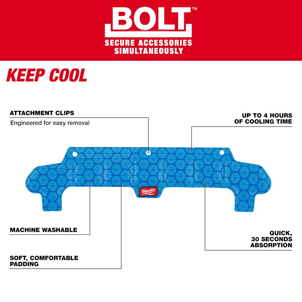 Milwaukee 48-73-4543, BOLT™ Safety Helmet Cooling Sweat Band