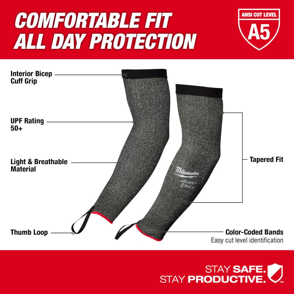 Milwaukee Cut Level 5 Protective Sleeves