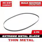 Milwaukee 48-39-0619, 35-3/8" 12/14 TPI Extreme Metal Band Saw Blade (3/pkg)