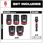 Milwaukee 49-66-7036, 6PC SHOCKWAVE Impact Duty™ 3/8" Drive Metric Standard Socket Set