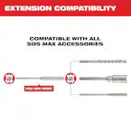 Milwaukee 48-20-6951, 15" MAX-LOK™ SDS MAX Extension