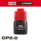 Milwaukee 48-11-2420, M12 REDLITHIUM Compact Battery (2.0 Ah)