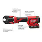 Milwaukee 2674-22C, M18 Short Throw Press Tool Kit with PEX Crimp Jaws