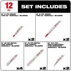 Milwaukee 49-22-1129, 12PC  ULTIMATE DEMOLITION SAWZALL Blade Set