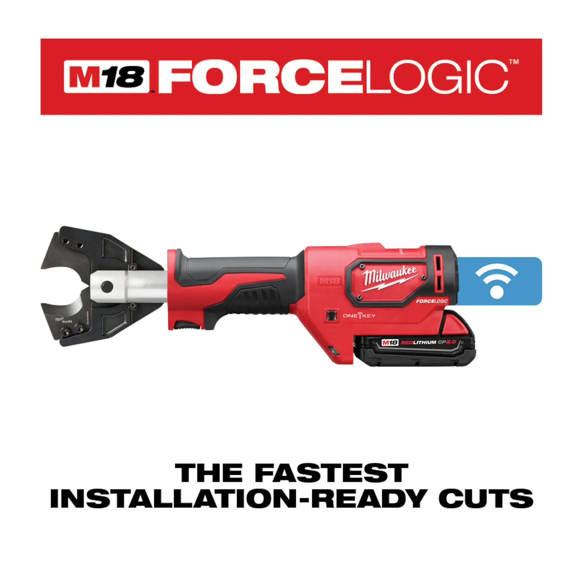 Milwaukee 2672-21S, M18™ FORCE LOGIC™ Cable Cutter Kit with 477 ACSR Jaws