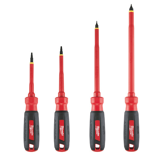 Milwaukee 48-22-2205, 4 pc 1000V Insulated Screwdriver Set with Square Recess