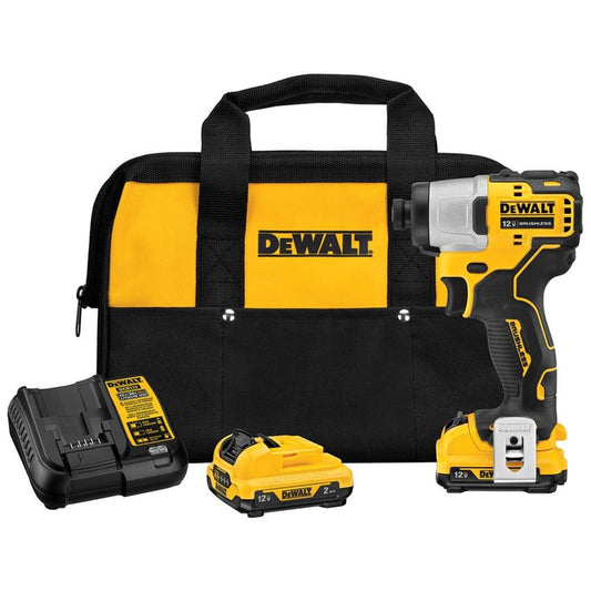 DEWALT DCF801F2, XTREME 12V MAX BRUSHLESS 1/4 IN. CORDLESS IMPACT DRIVER KIT