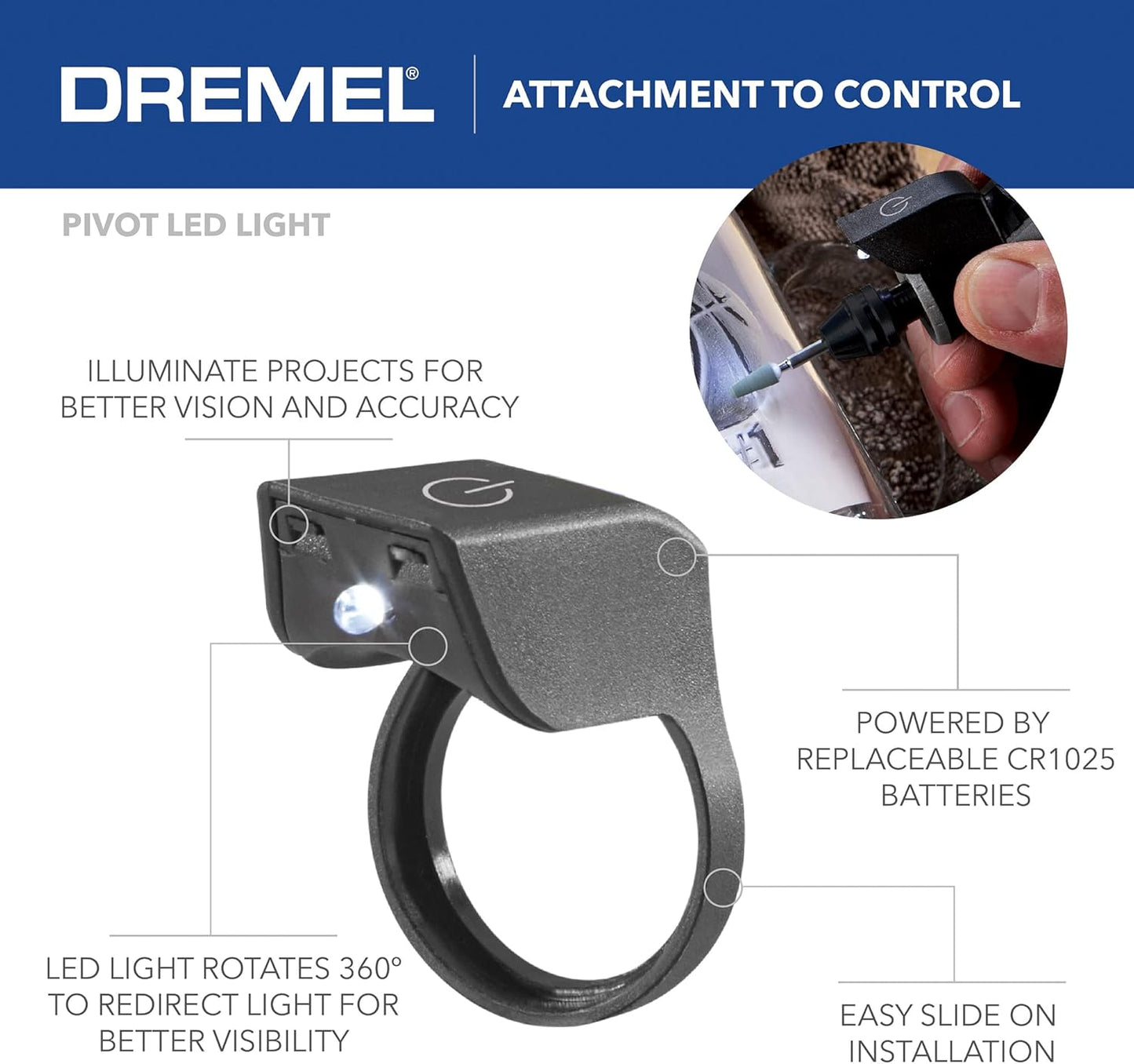 DREMEL 4300-5/40, High Performance Rotary Tool Kit with LED Light (5 Attachments, 40 Accessories)