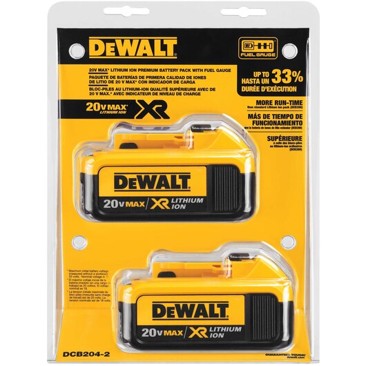 DEWALT DCB204-2, 20V MAX Li-Ion Battery (4.0 Ah) Twin Pack