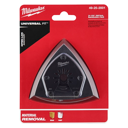 Milwaukee 49-25-2001, OPEN-LOK 3-1/2" TRIANGLE SANDING PAD 1PK