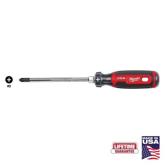 Milwaukee MT203, #3 Phillips 6" Cushion Grip Screwdriver (USA)