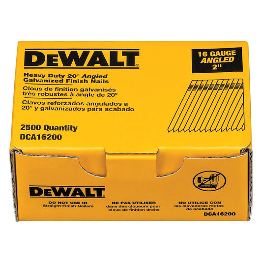 DEWALT DCA16200, 16 Gauge Angled Finish Nail 2''