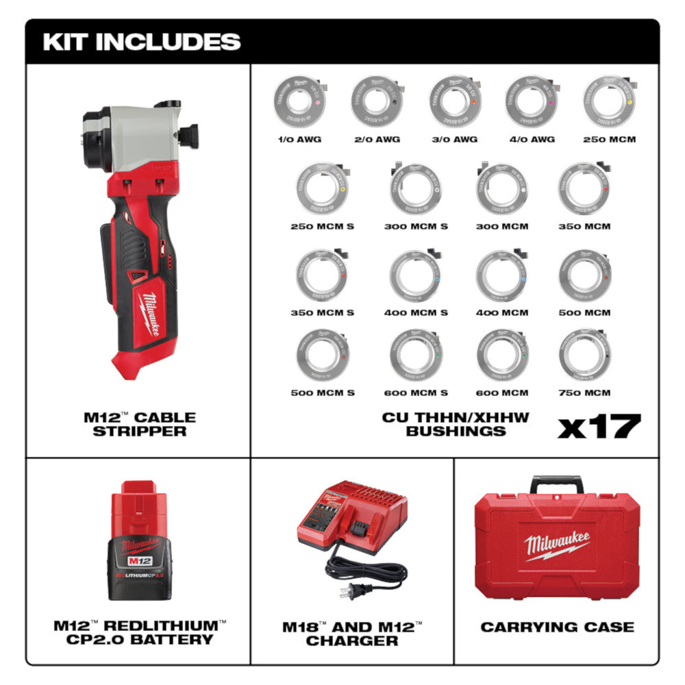 Milwaukee 2935AL-21, M18 Cable Stripper THHN/XHHW Al Kit