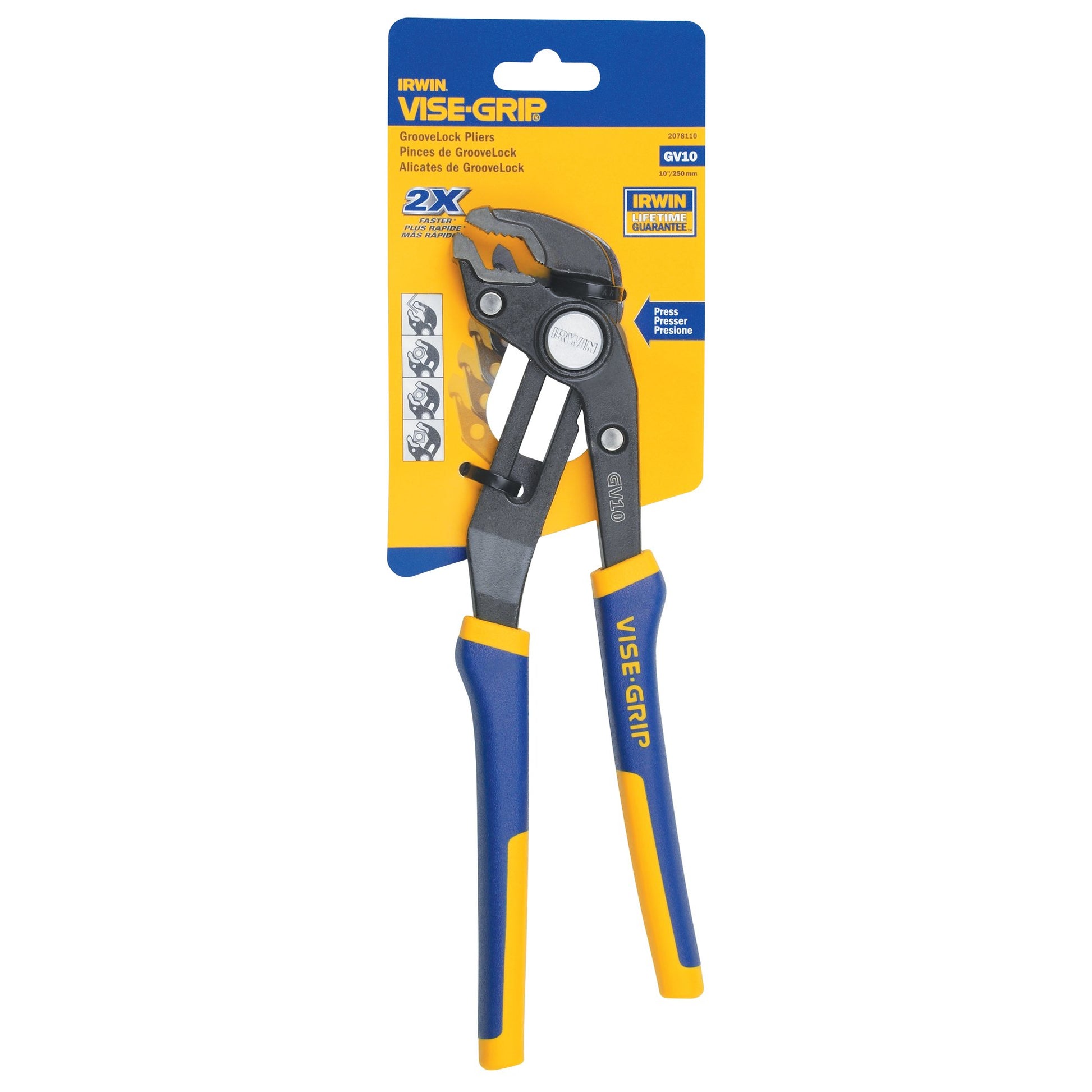 Irwin 4935096, Vise-Grip 10" Groovelock Straight Jaw Pliers