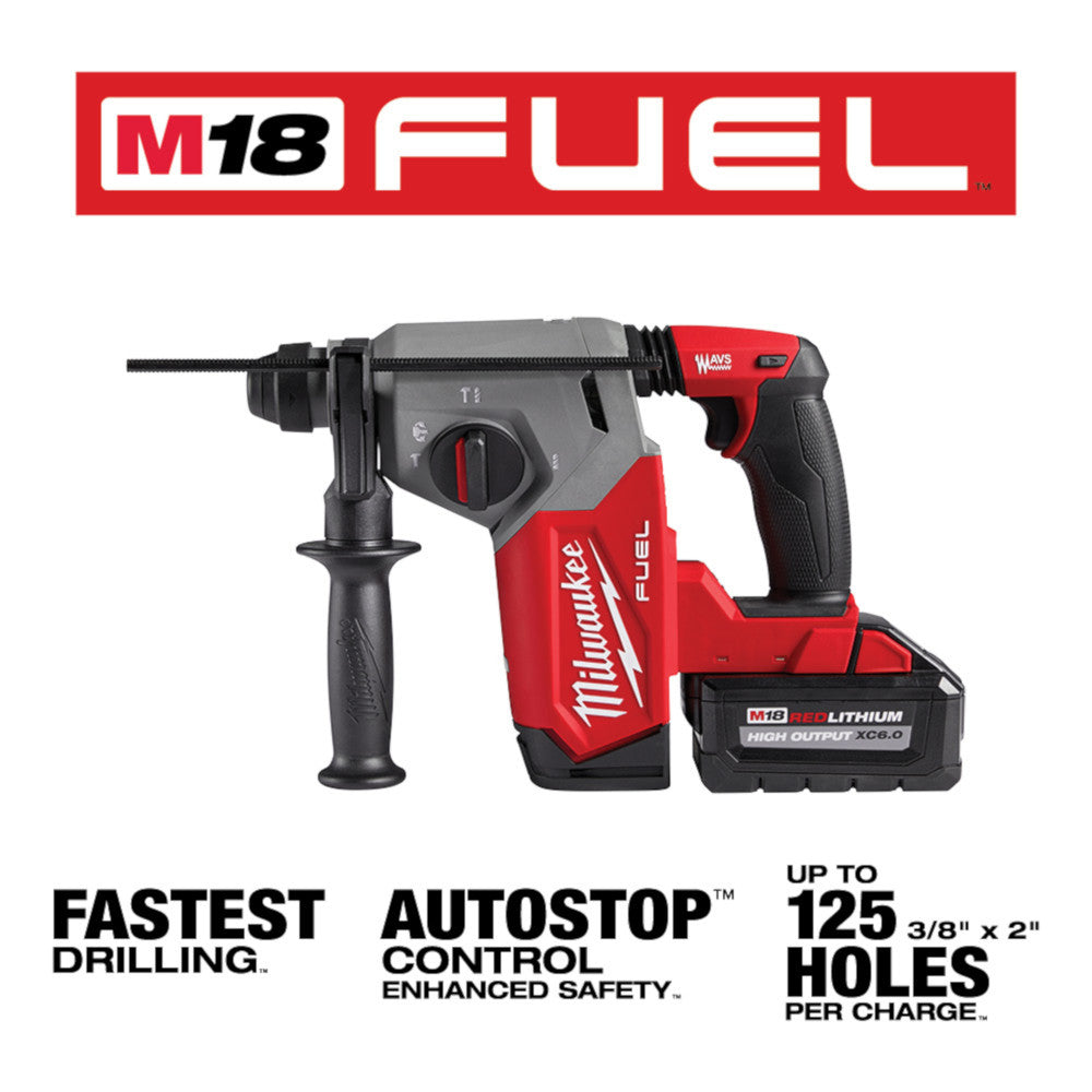 Milwaukee 2912-22, M18 FUEL Brushless 1" SDS Plus Rotary Hammer Kit