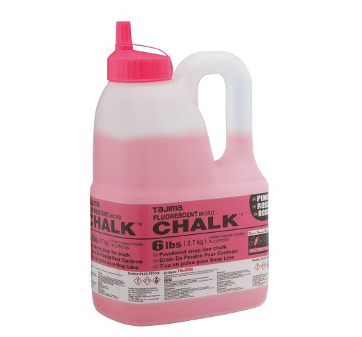 Tajima PLC2-FP2700, Micro Chalk, ultra-fine chalk, fluorescent pink, easy-fill nozzle, 6lbs. / 2.7 kg