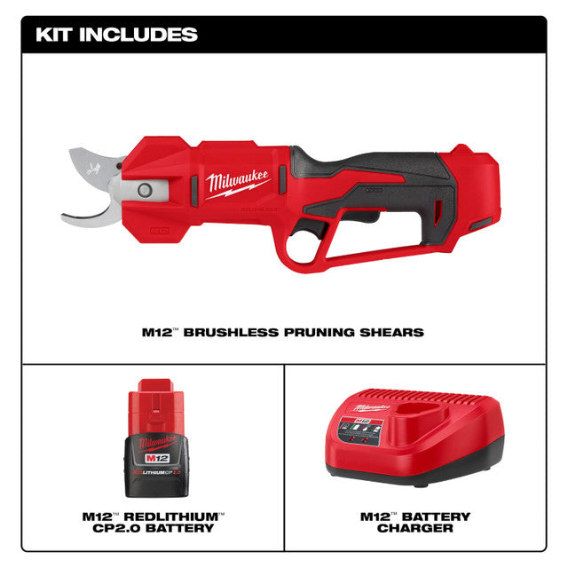 Milwaukee 2534-21, M12 BRUSHLESS PRUNING SHEARS KIT