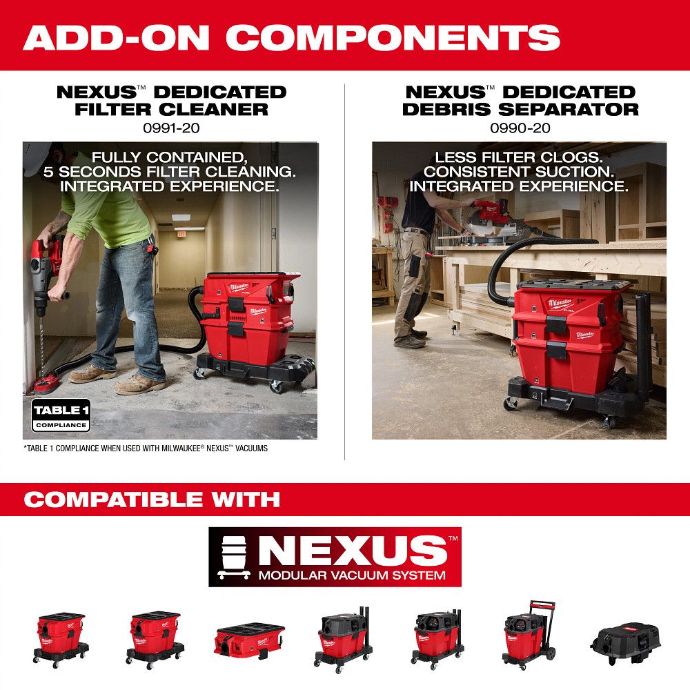 Milwaukee 0914-20, M18 FUEL™ NEXUS™ 6 Gallon Wet/Dry Vacuum w/ PACKOUT™ Compatibility & VACLINK™