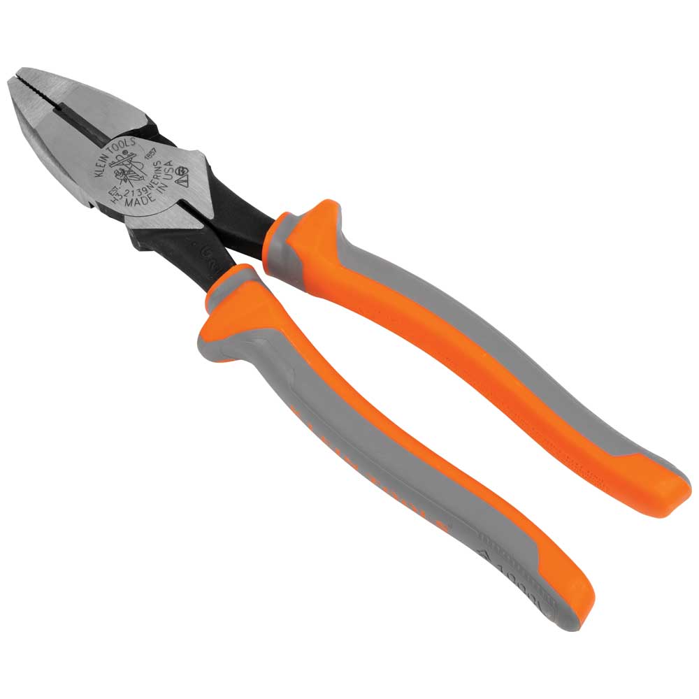 Klein Tools 2139NERINS, Insulated Pliers, Side Cutters, 9-Inch