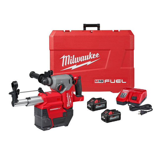 Milwaukee 2912-22DE, M18 FUEL Brushless 1" SDS Plus Rotary Hammer Dust Extractor Kit