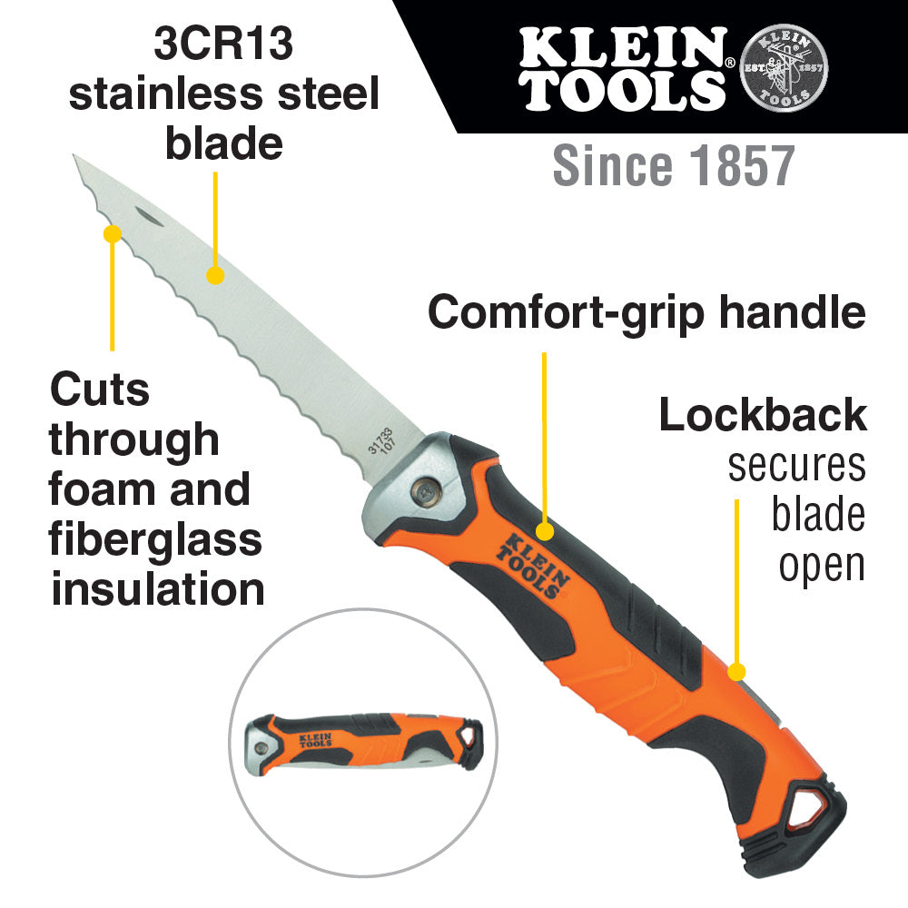 Klein Tools 31733, Folding Insulation Cutter