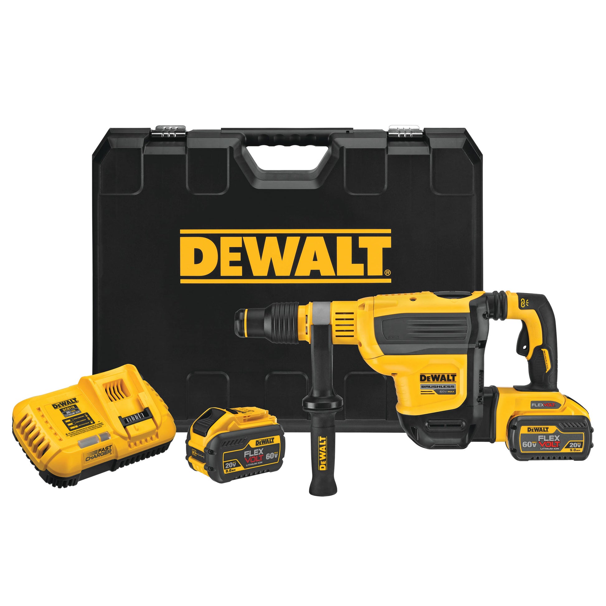 DEWALT DCH614X2, 60V FLEXVOLT 1-3/4'' SDS MAX Combination Hammer w/E-Clutch Kit