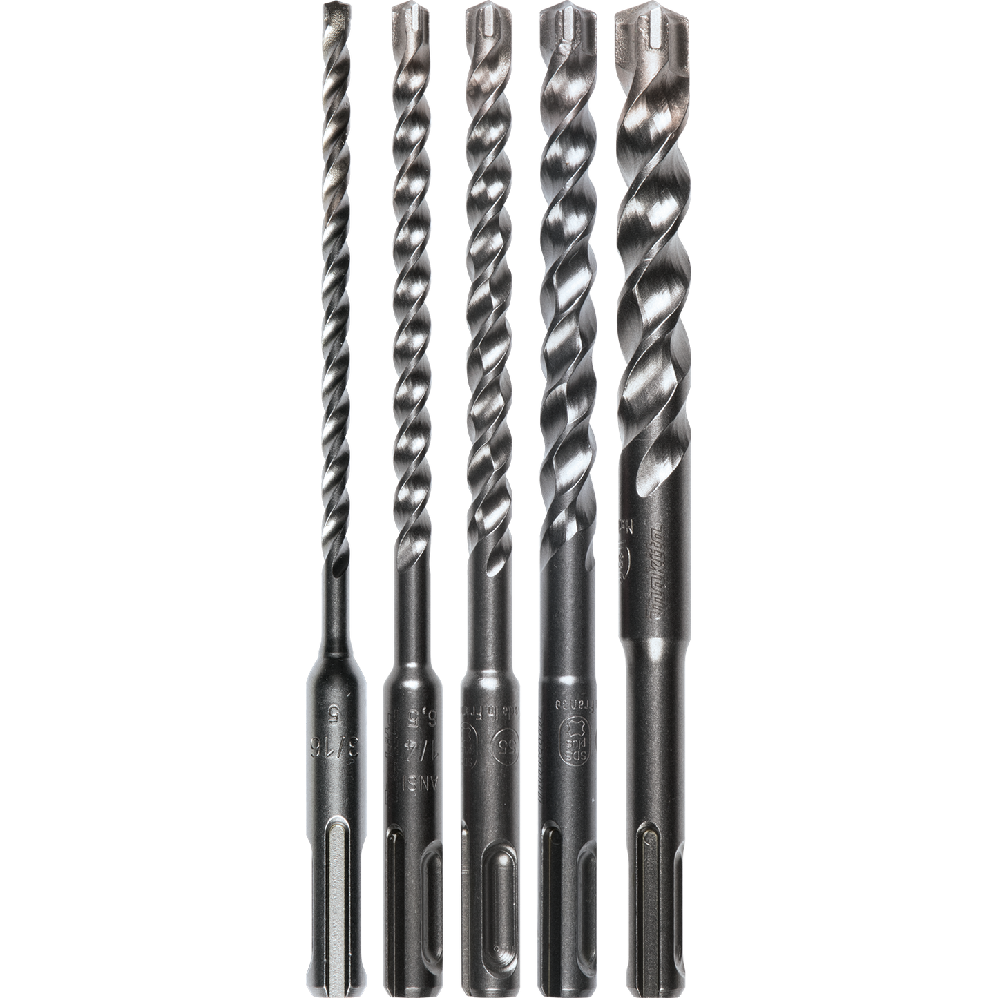 Makita B-61298, SDS-PLUS TCT PREM 3C BIT ASSORTED 5/KT