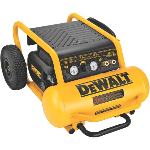 DEWALT D55146, 1.6 HP Continuous, 200 PSI, 4.5 Gallon Compressor