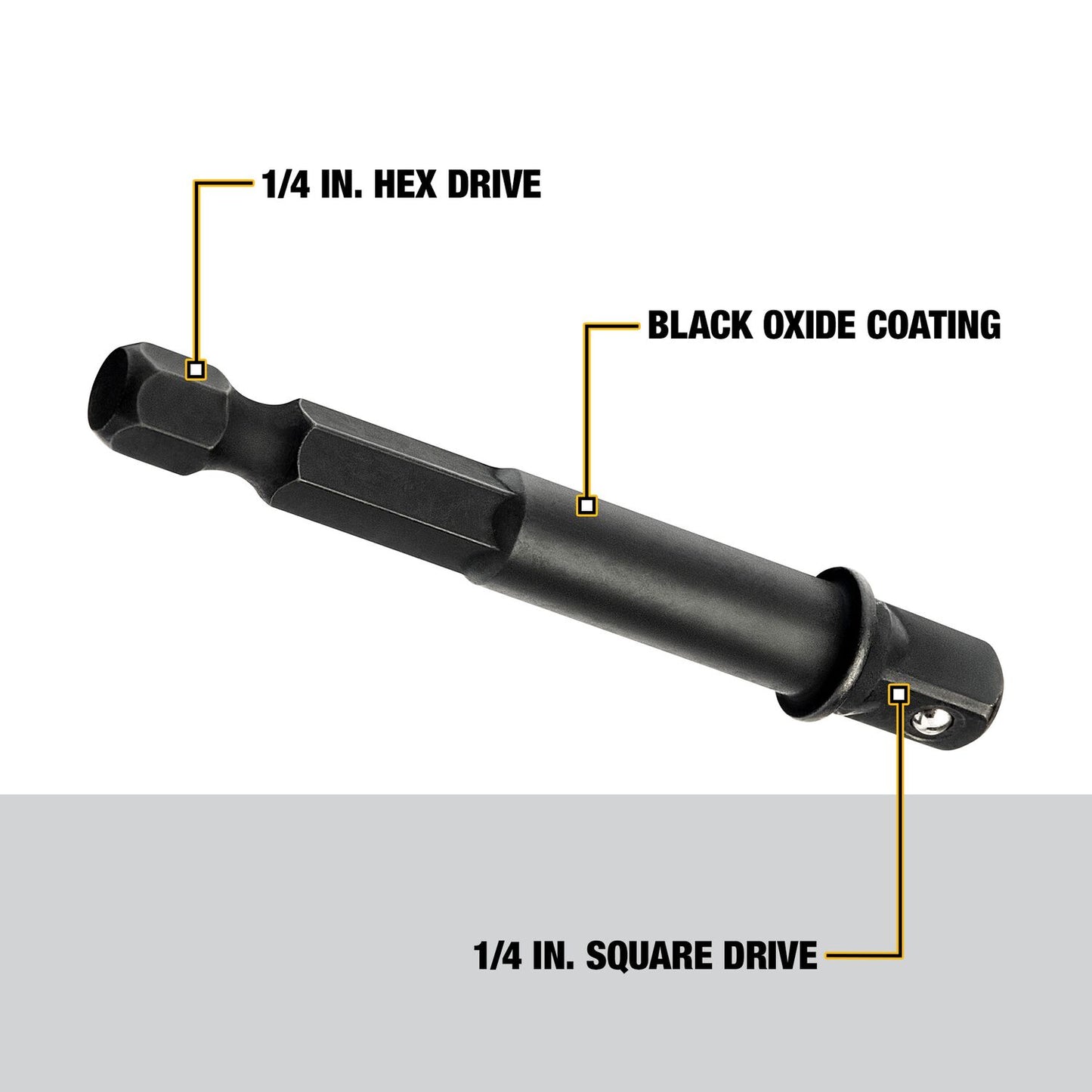 DEWALT DW2541IR, 1/4'' IMPACT READY SOCKET ADAPTER