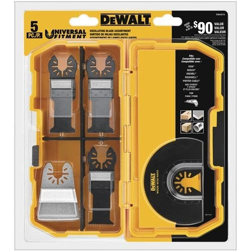 DEWALT DWA4216, 5 pc Oscillating Multi Tool Set