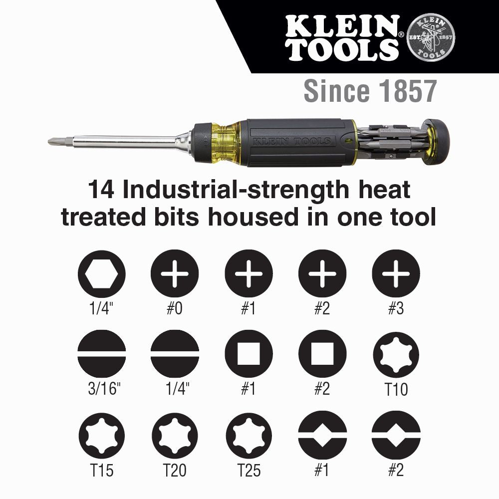 Klein Tools 32305, 15-in-1 Multi-Bit Ratcheting Screwdriver