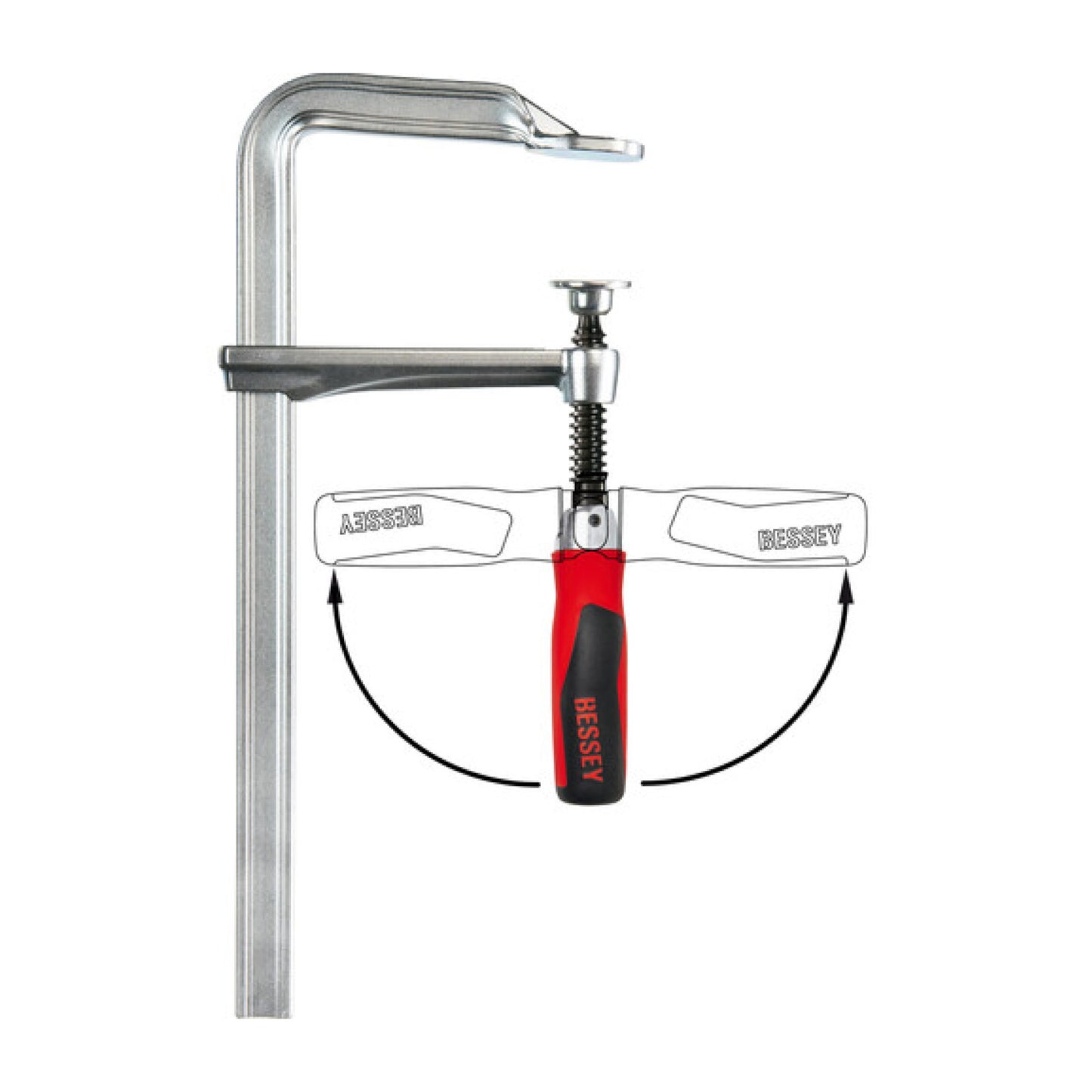 BESSEY GZ60-12PH, Pivot handle clamp , 24 In. x 4.75 In. opening
