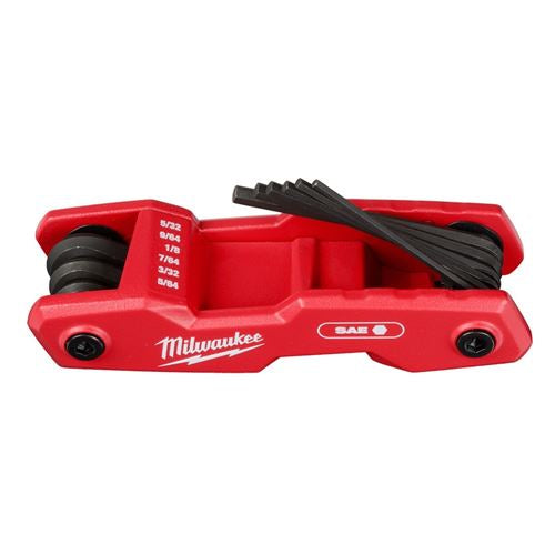Milwaukee 48-22-2181, 9 Key Folding Hex Key Set - SAE