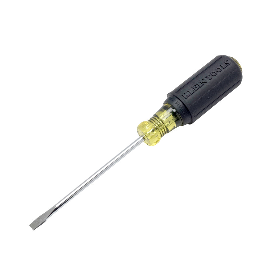 Klein Tools 601-4, 3/16-Inch Cabinet Tip Screwdriver 4" Round Shank