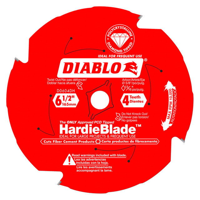 Diablo D0604DHA, 6‑1/2 in. x 4 Tooth Fiber Cement